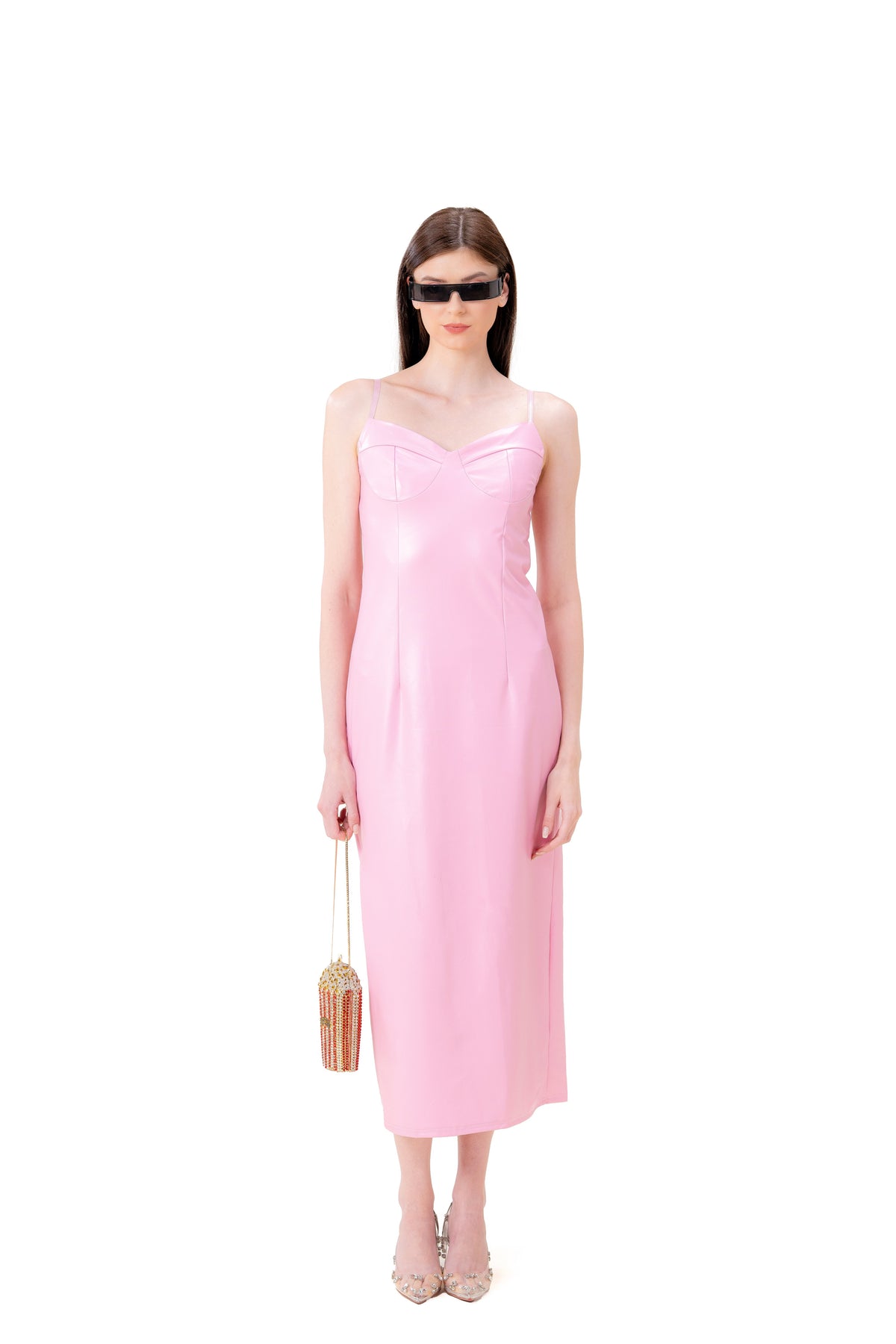 Blush Hour Leather Midi