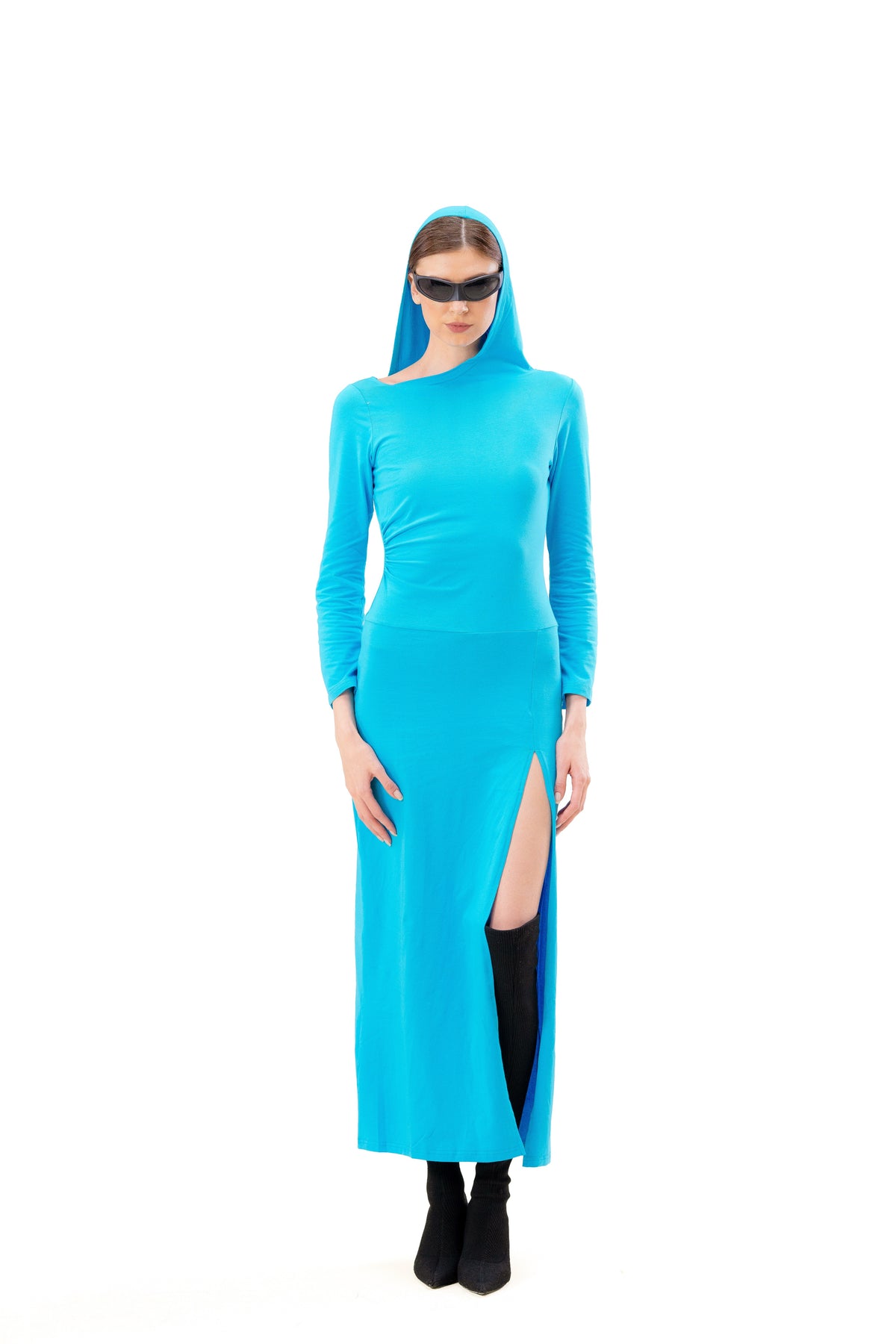 Azure Street Hooded Dress